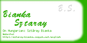 bianka sztaray business card